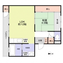 京都ハウス 1LDK間取り