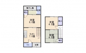 一文橋2丁目貸家間取り