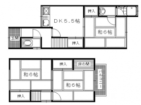 今里5丁目貸家間取り