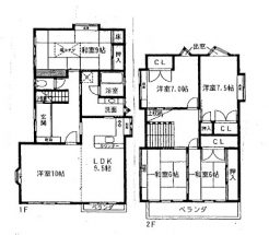 鏡田22-40貸家間取り
